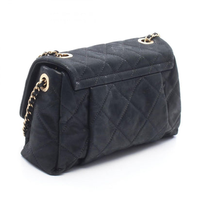 Chanel Shoulder Bag Quilted Black Leather Chain — view 2