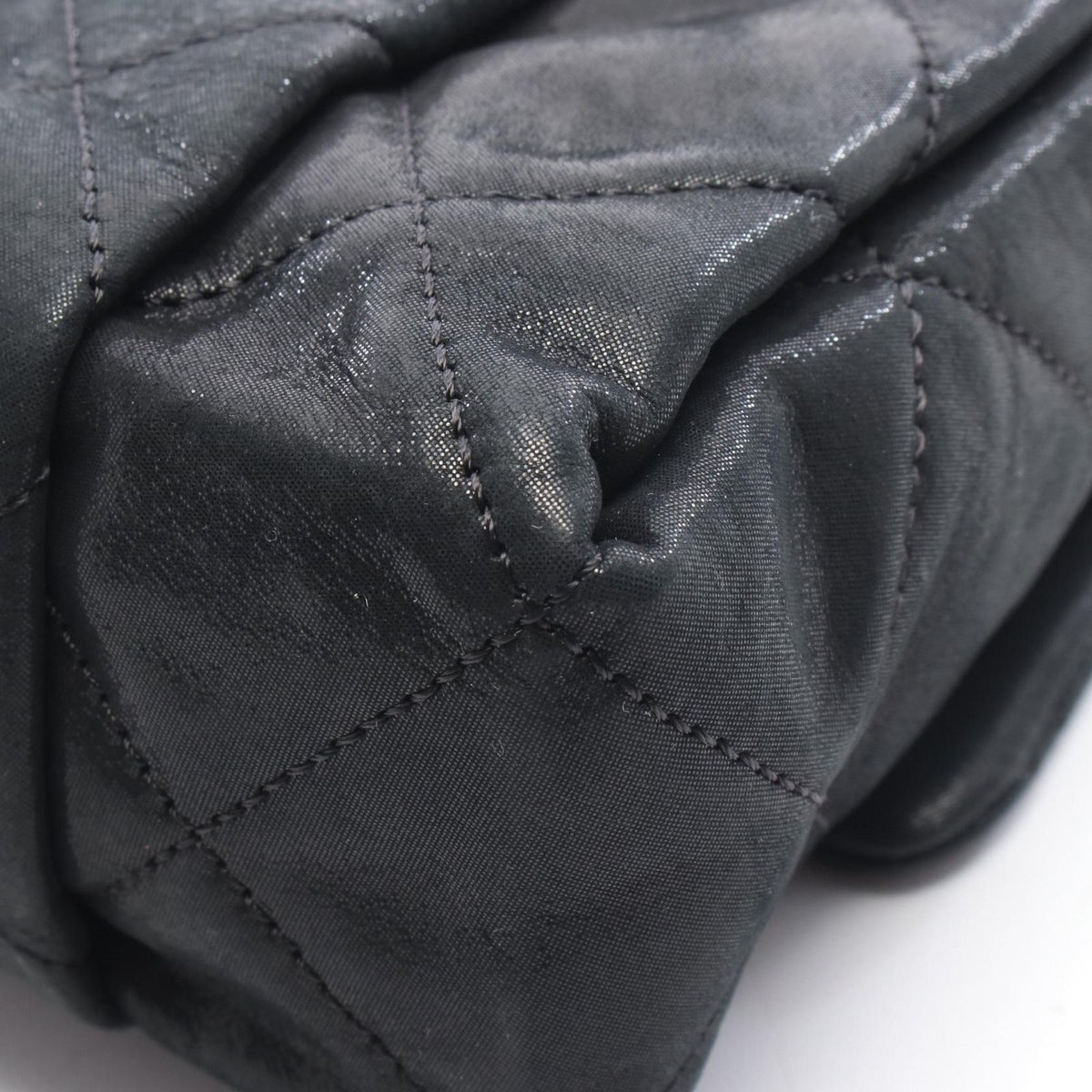 Chanel Shoulder Bag Quilted Black Leather Chain — view 6