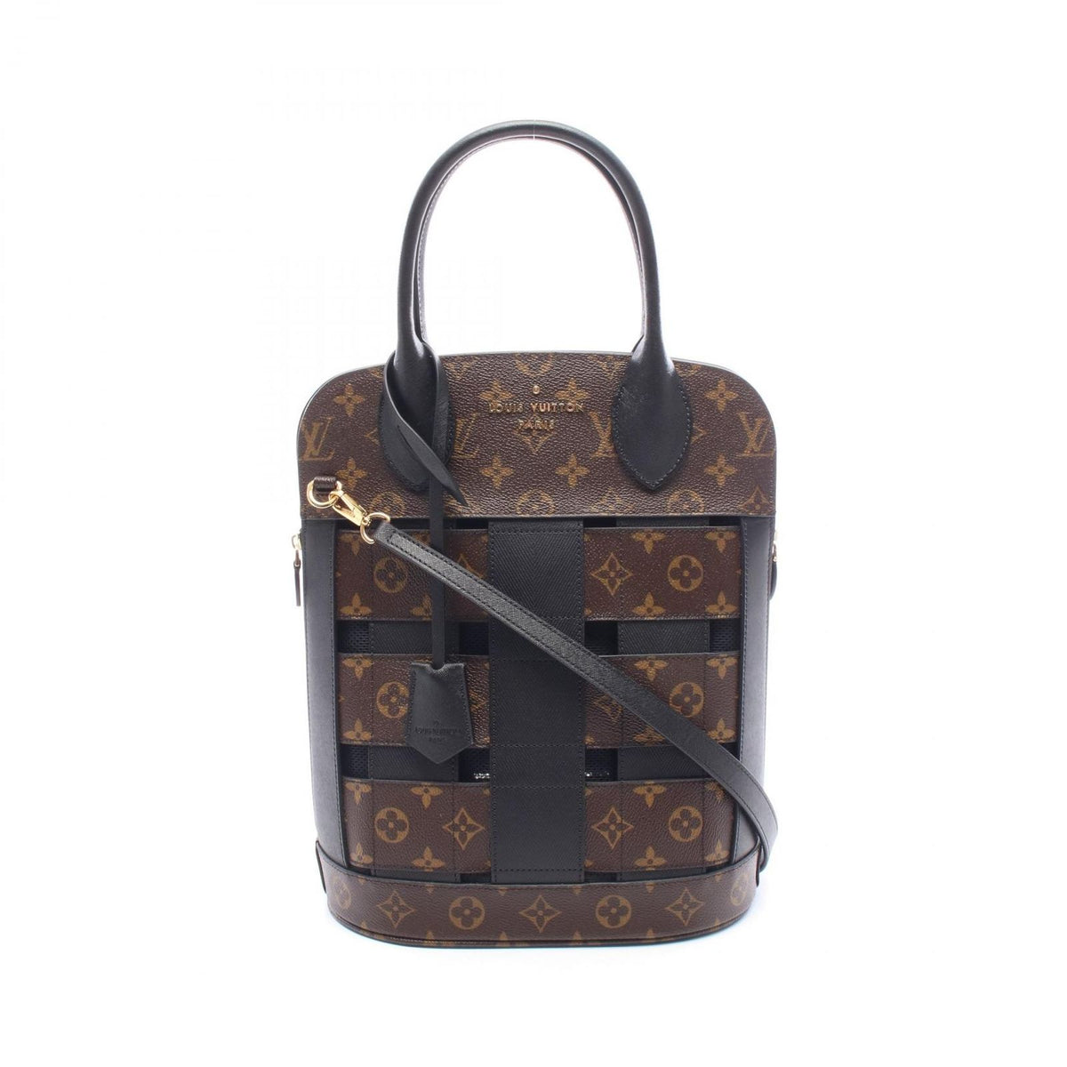 Louis Vuitton Tote Tresage 2-Way Noir Leather