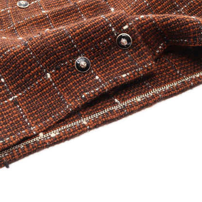 Chanel Lion Button Double Breasted Tweed Wool Jacket — view 8