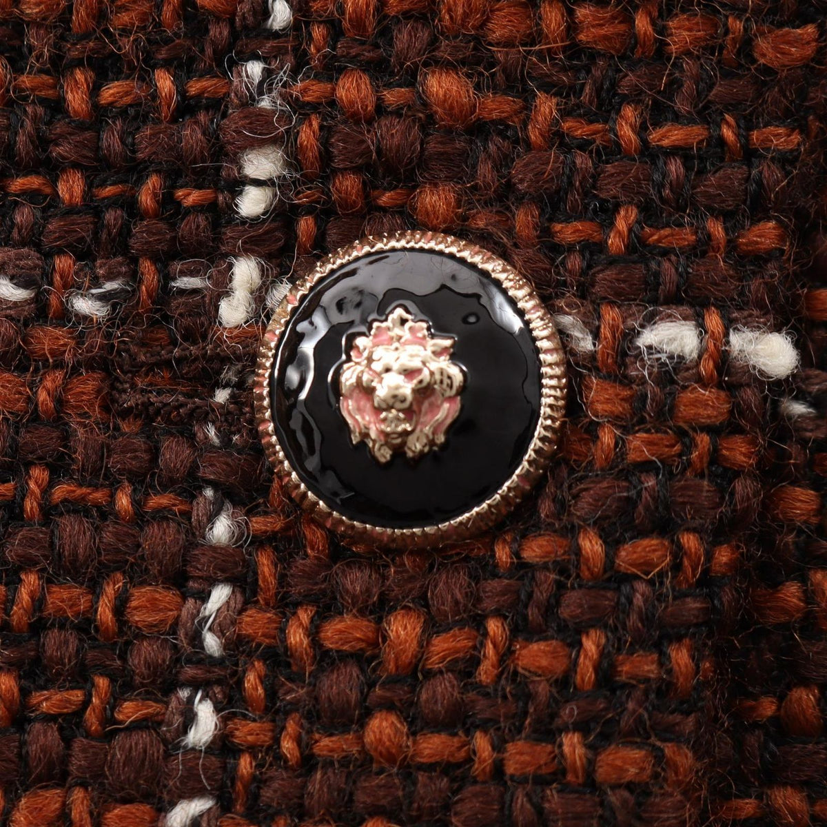 Chanel Lion Button Double Breasted Tweed Wool Jacket — view 6