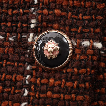 Chanel Lion Button Double Breasted Tweed Wool Jacket — view 6