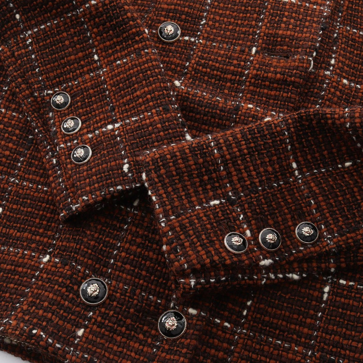 Chanel Lion Button Double Breasted Tweed Wool Jacket — view 7