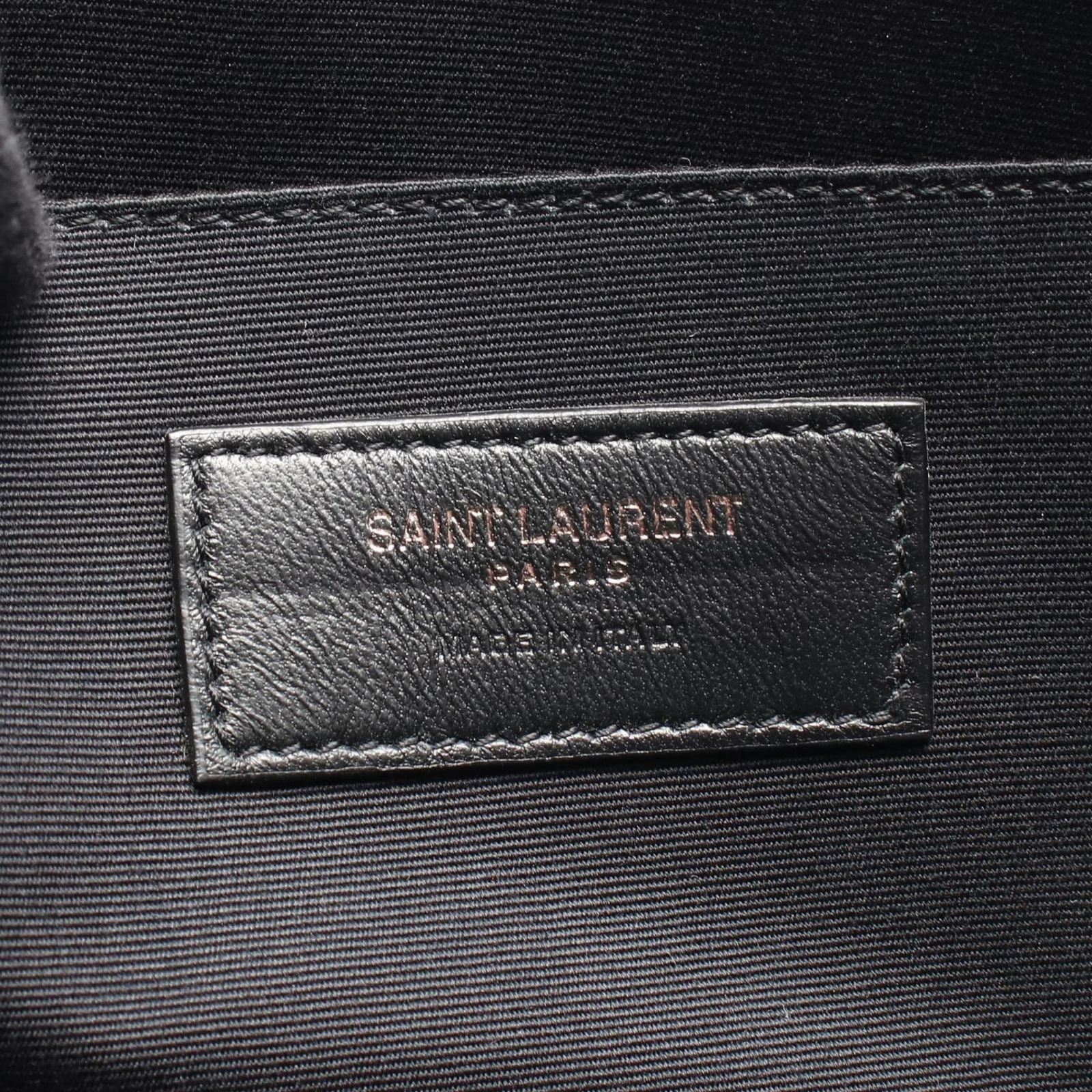 Saint Laurent Paris Clutch Cassandra Zip Tablet Holder Croco Embossed Black — view 4
