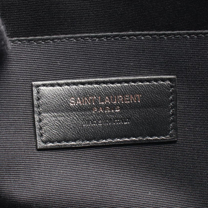 Saint Laurent Paris Clutch Cassandra Zip Tablet Holder Croco Embossed Black — view 4