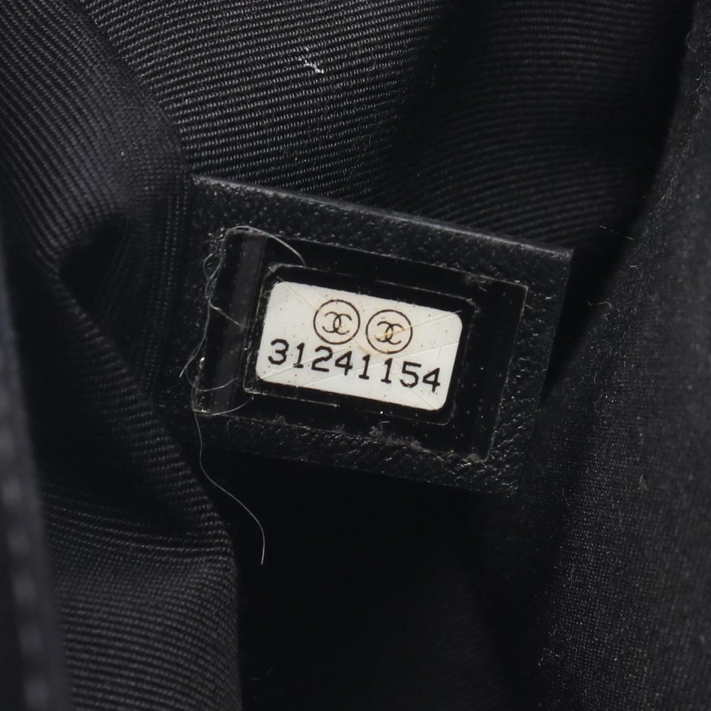 Chanel Shoulder Bag Boy Black Caviar Leather Chain — view 7