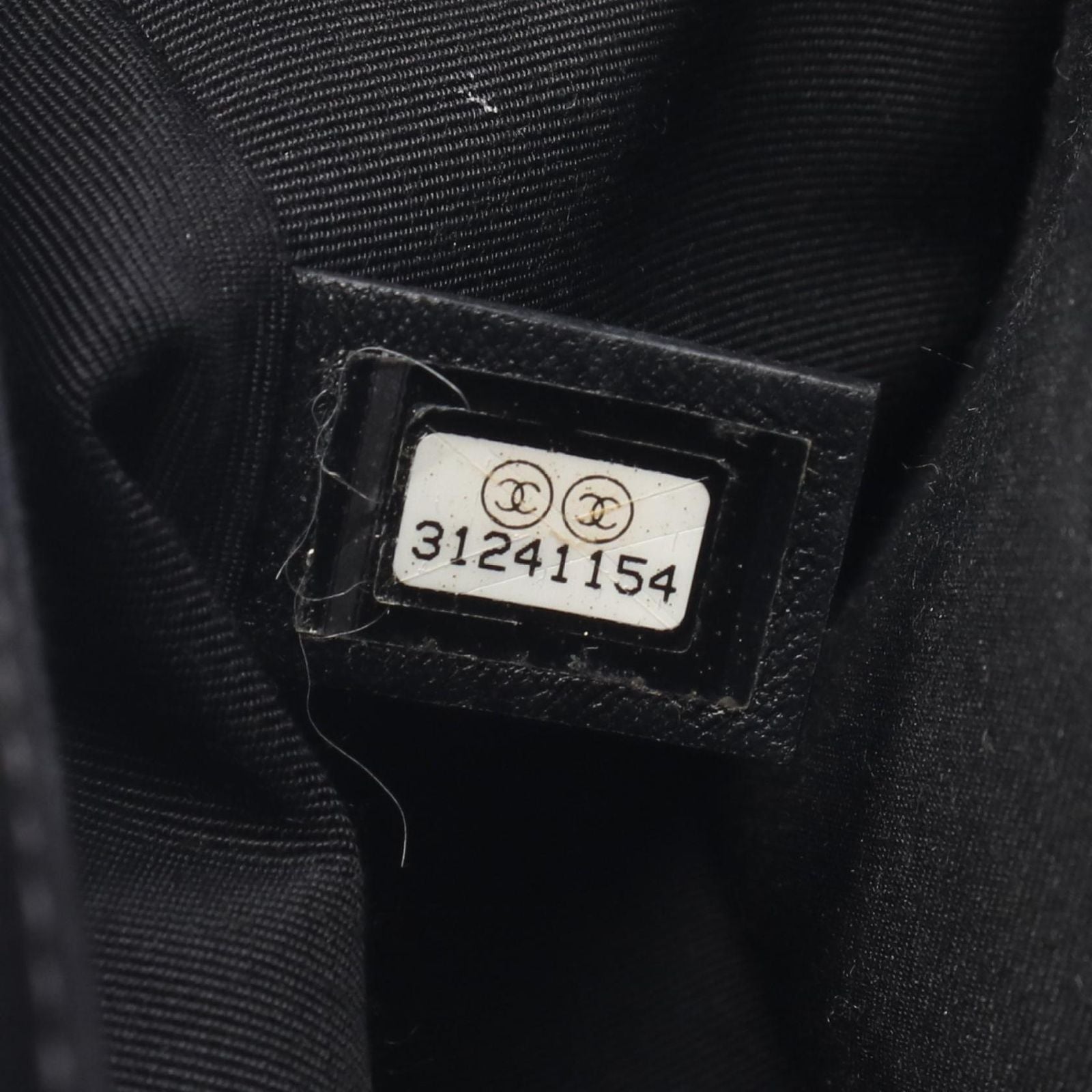 Chanel Shoulder Bag Boy Black Caviar Leather Chain — view 7