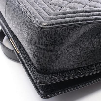 Chanel Shoulder Bag Boy Black Caviar Leather Chain — view 8