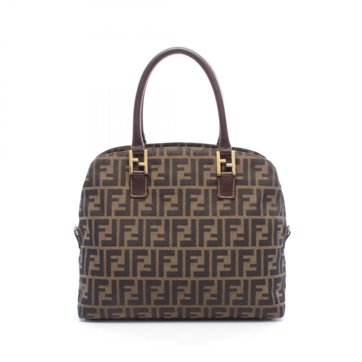 Fendi Handbag Zucca Canvas Leather