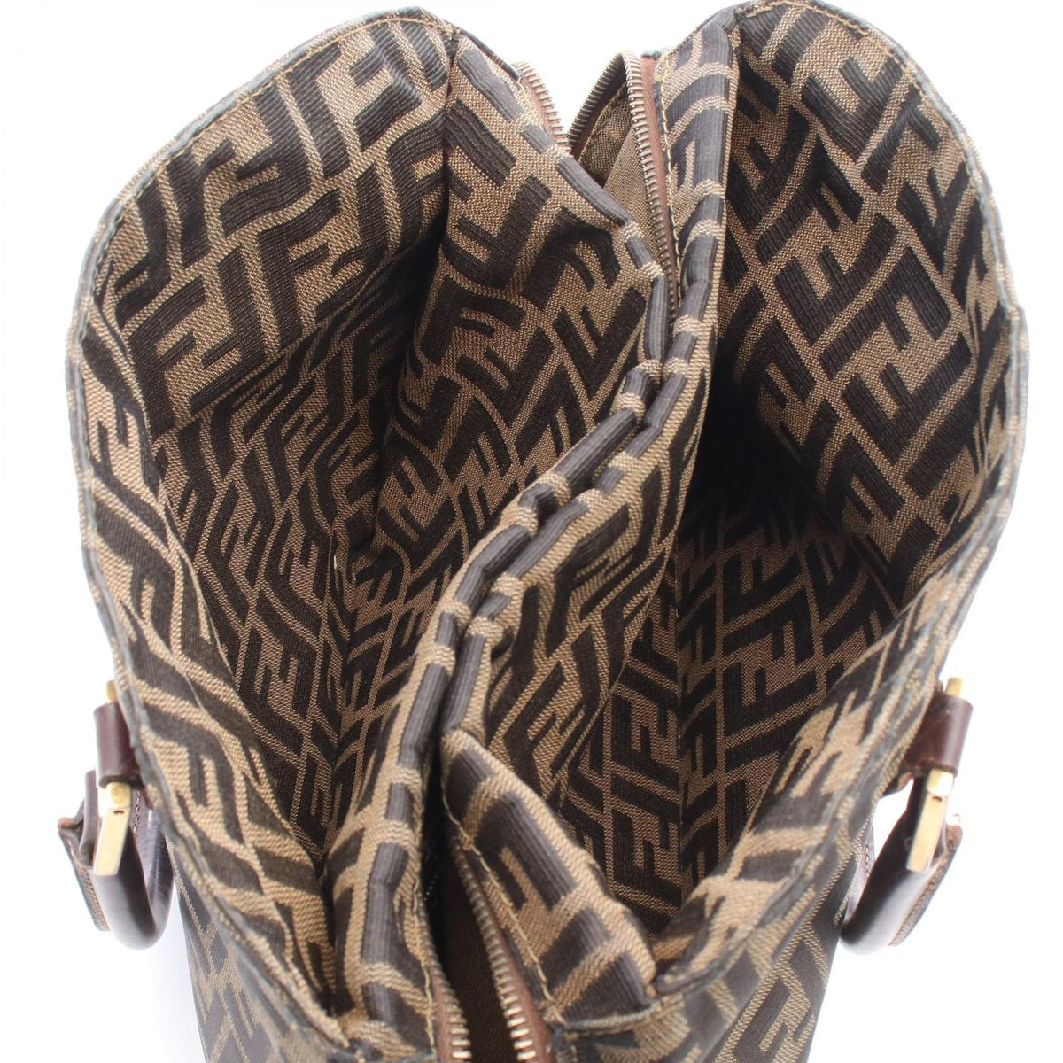 Fendi Handbag Zucca Canvas Leather — view 4