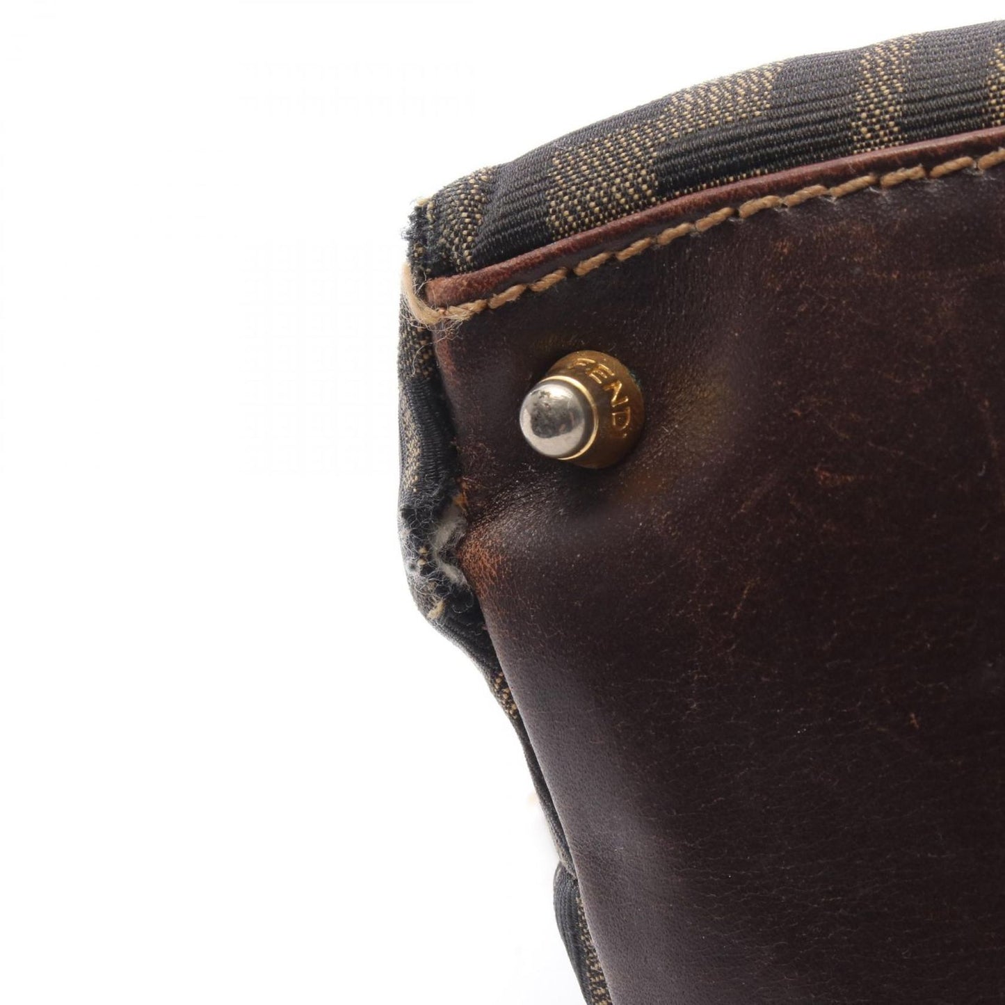 Fendi Handbag Zucca Canvas Leather — view 7