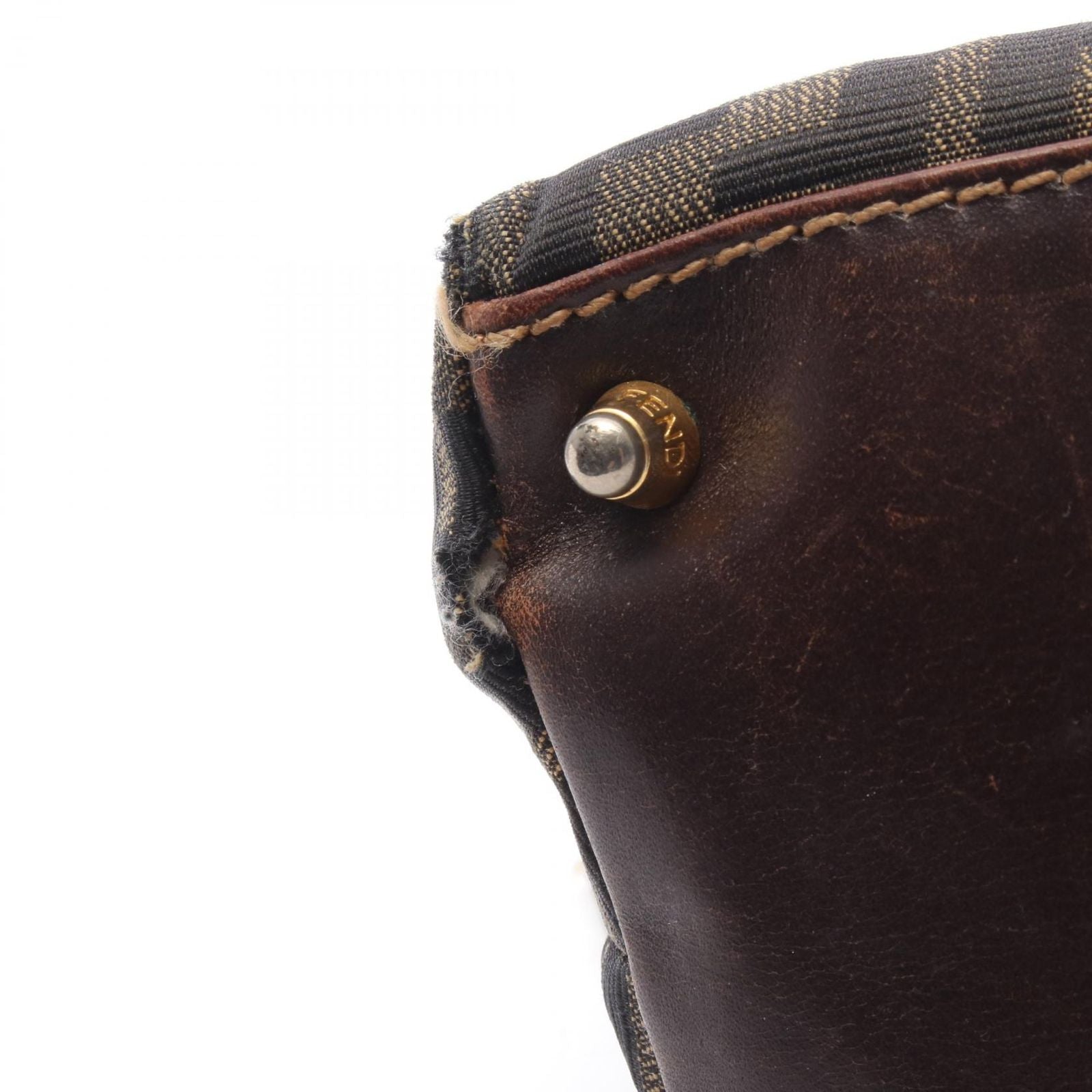 Fendi Handbag Zucca Canvas Leather — view 7