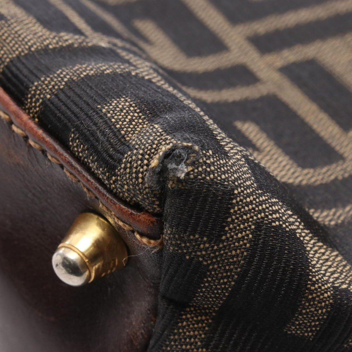 Fendi Handbag Zucca Canvas Leather — view 8