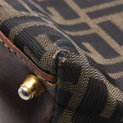 Fendi Handbag Zucca Canvas Leather — view 8