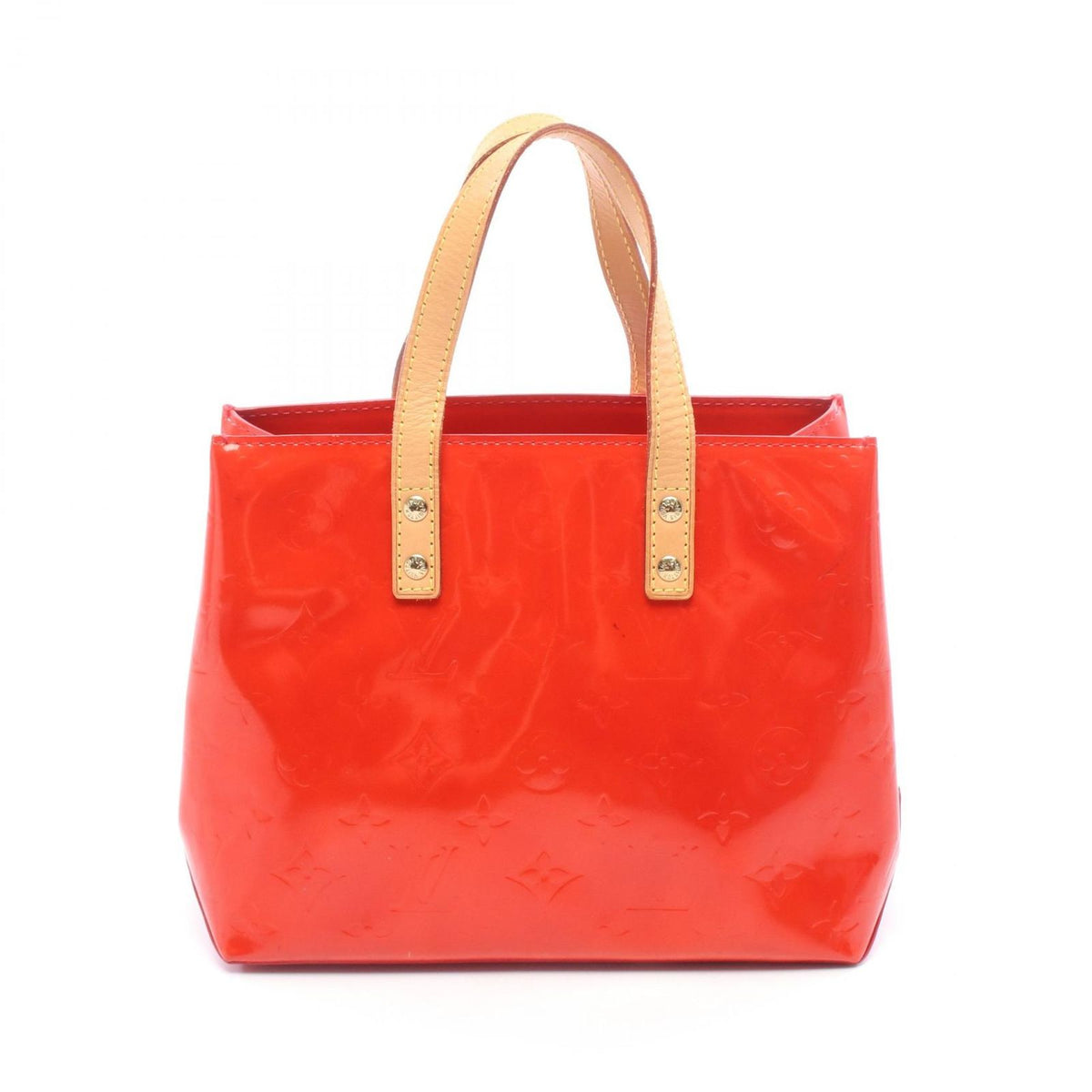 Louis Vuitton Handbag Reade PM Monogram Vernis Rouge Leather