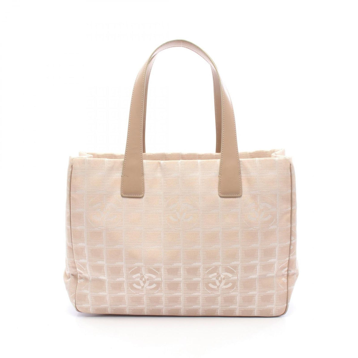 Chanel Tote New Travel Line MM Beige Leather MM
