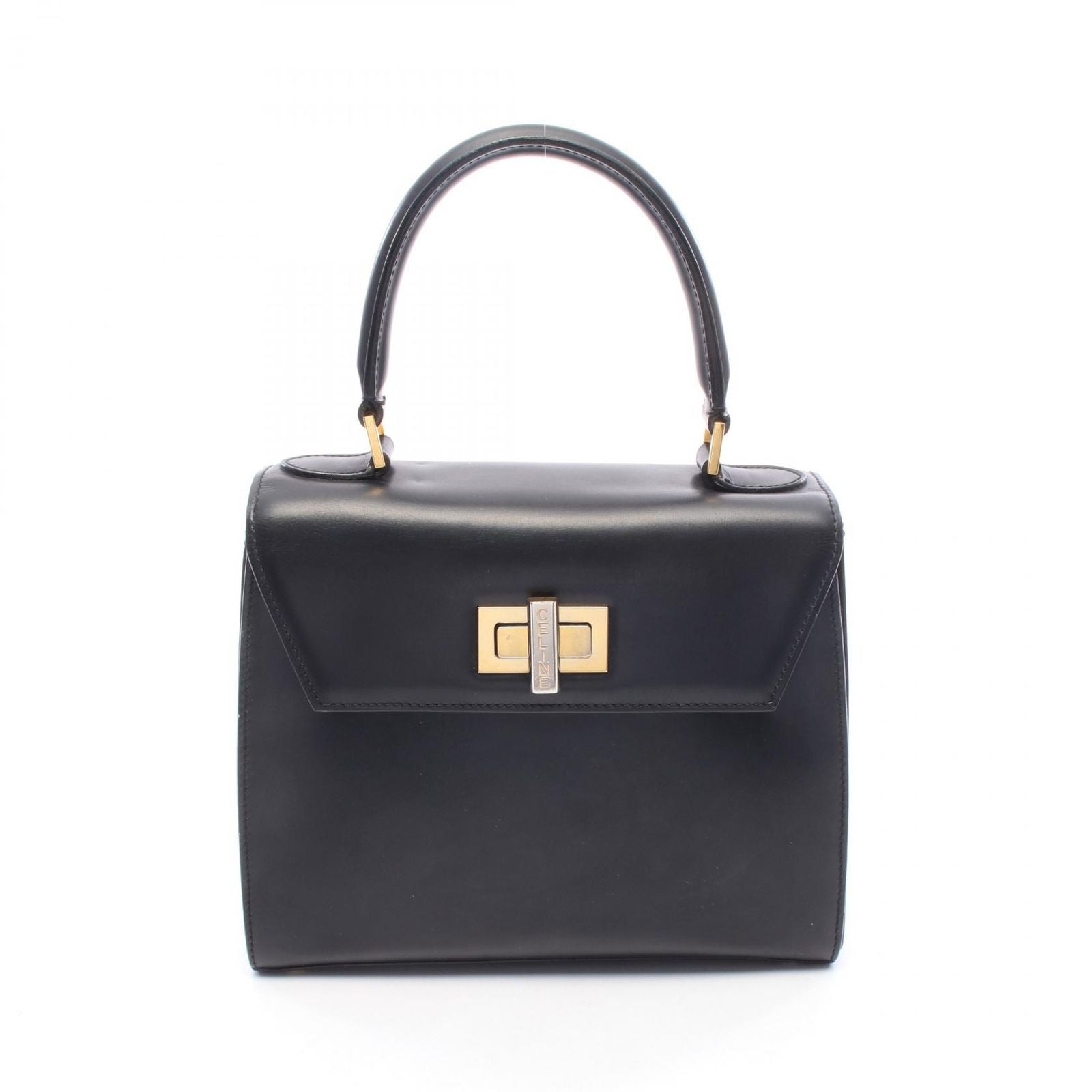Celine Handbag Leather Black