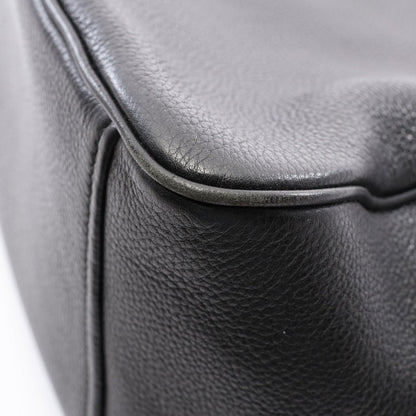 Prada Handbag Logo 2-Way Black Leather Metal — view 8