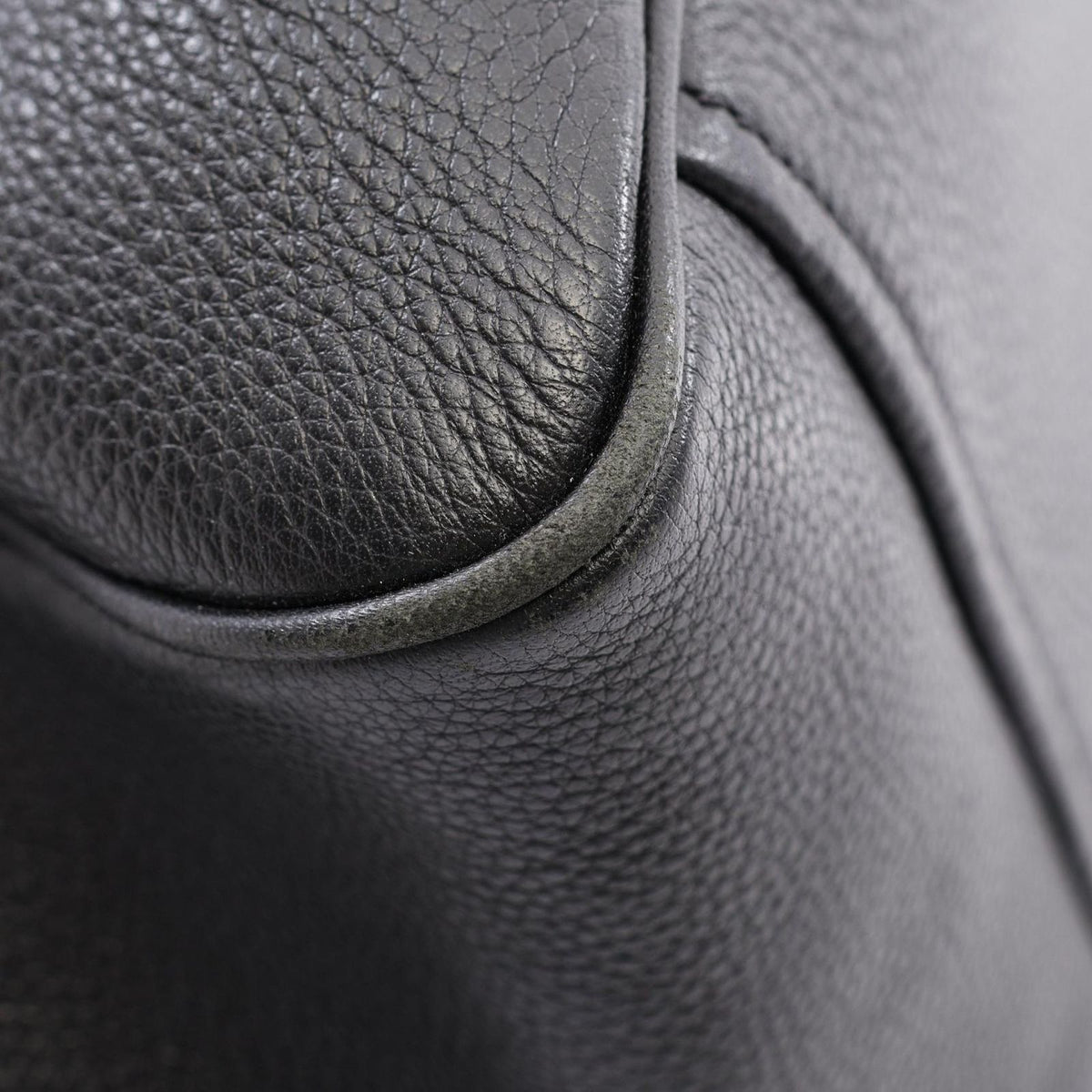 Prada Handbag Logo 2-Way Black Leather Metal — view 6