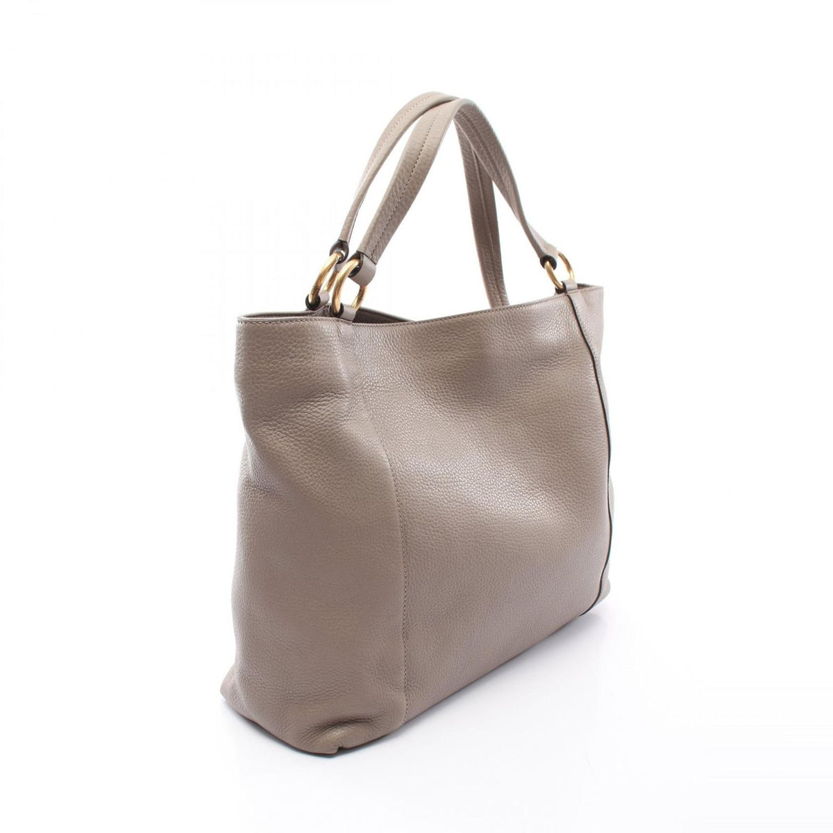 Gucci Tote Interlocking G Greige Leather — view 2
