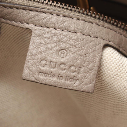 Gucci Tote Interlocking G Greige Leather — view 4