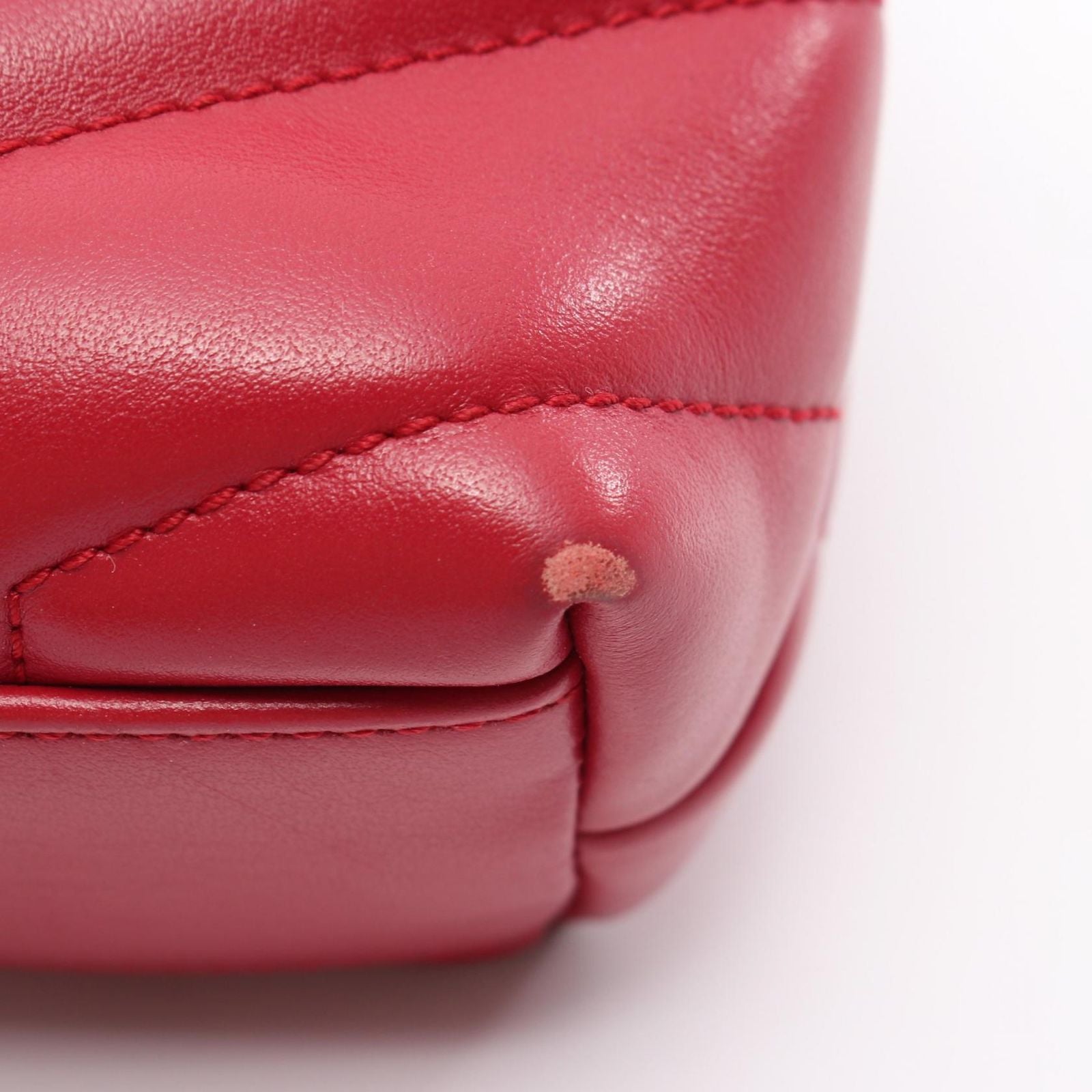 Saint Laurent Paris Shoulder Bag Toy Loulou Red Leather — view 7