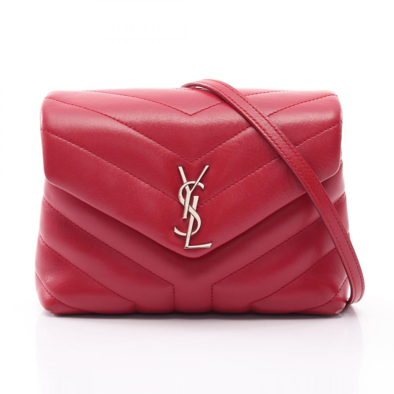 Saint Laurent Paris Shoulder Bag Toy Loulou Red Leather