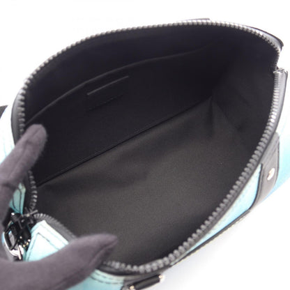 Louis Vuitton Shoulder Bag City Keepall Damier Stripe Blue Vert Leather — view 3