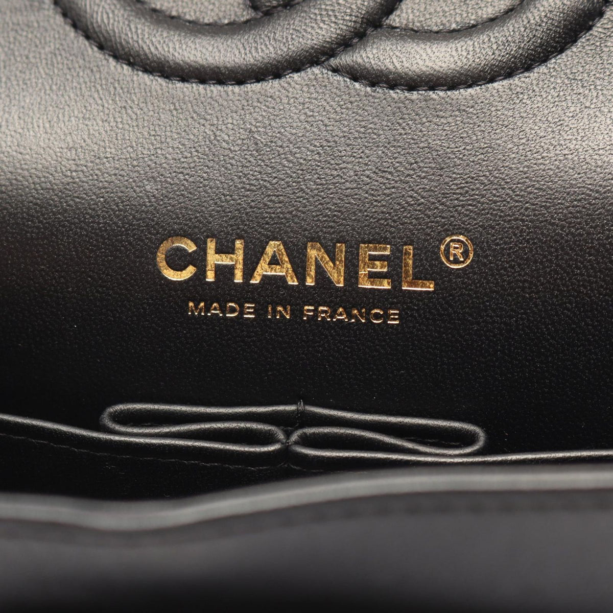 Chanel Shoulder Bag Quilted Double Flap Black Lambskin Chain — view 4