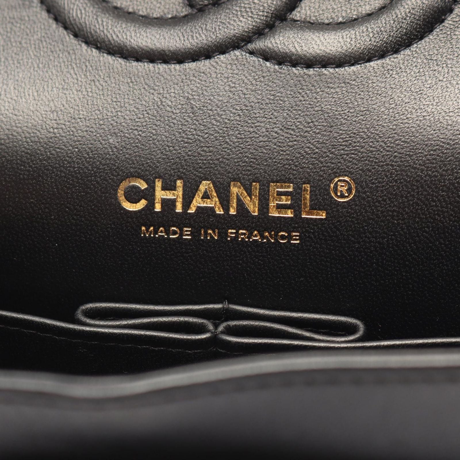 Chanel Shoulder Bag Quilted Double Flap Black Lambskin Chain — view 4