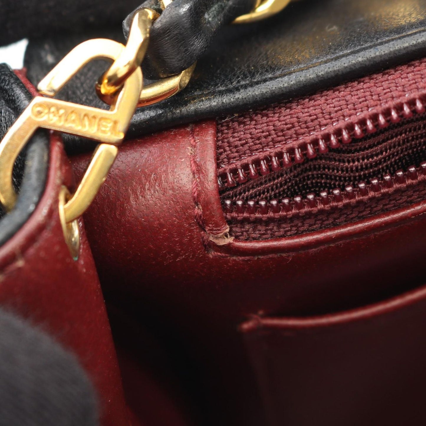 Chanel Shoulder Bag Quilted Diana Flap Black Lambskin Chain — view 6
