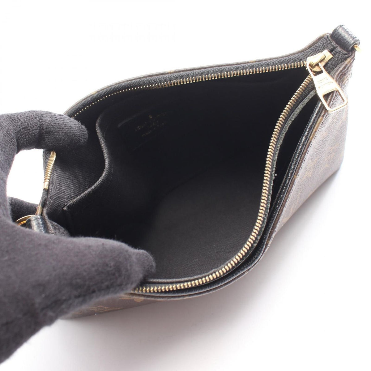 Louis Vuitton Handbag Pallas Clutch Monogram 2-Way Noir Leather — view 3