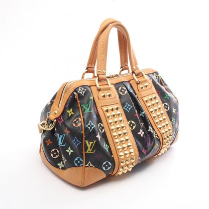 Louis Vuitton Handbag Courtney MM Monogram Multicolor Noir 2-Way Leather — view 2