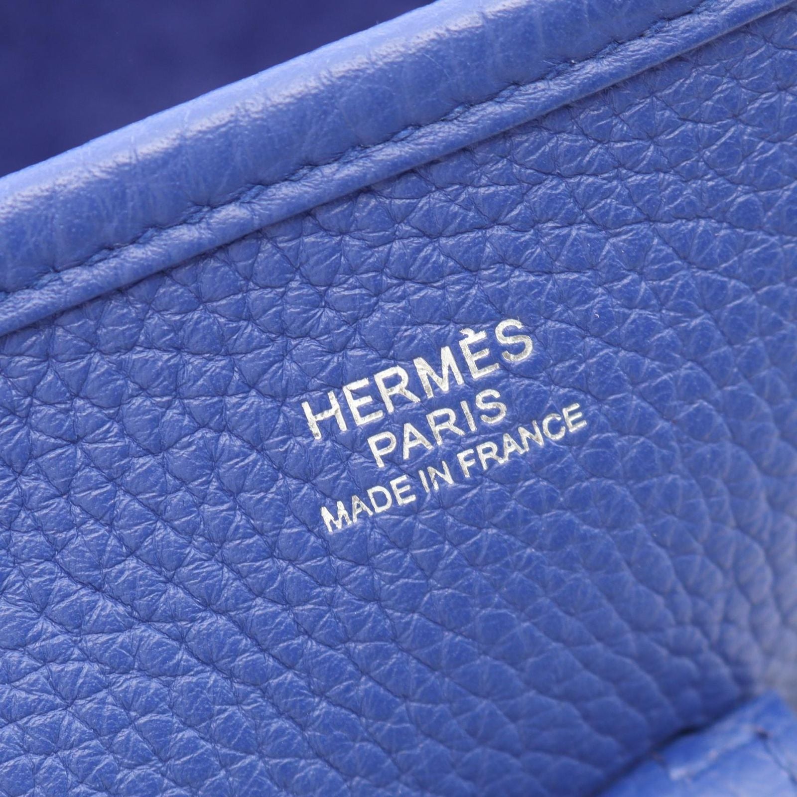 Hermes Shoulder Bag Evelyne 3 Trois GM Blue Electric — view 4