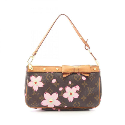 Louis Vuitton Handbag Pochette Accessoires Monogram Cherry Blossom Leather