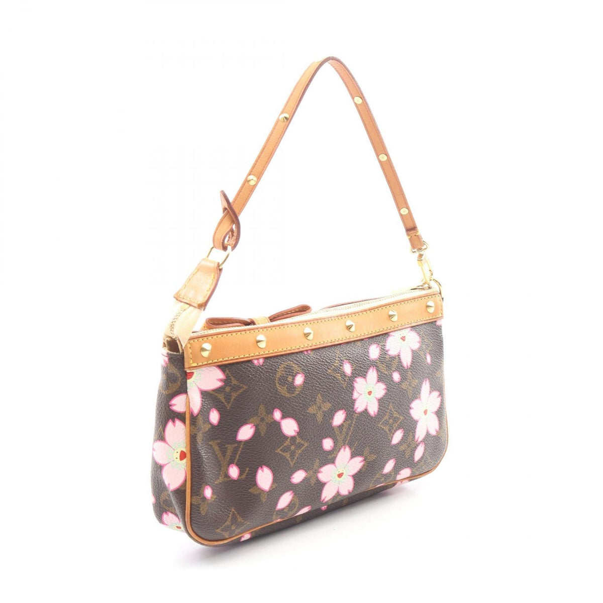 Louis Vuitton Handbag Pochette Accessoires Monogram Cherry Blossom Leather — view 2