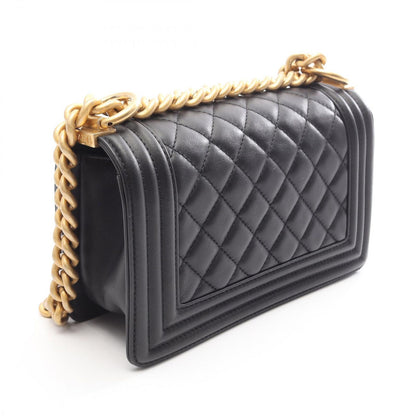 Chanel Shoulder Bag Boy Small Black Lambskin Chain — view 2