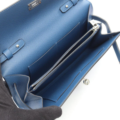 Hermes Shoulder Bag Kelly to Go Blue Tie Long — view 3