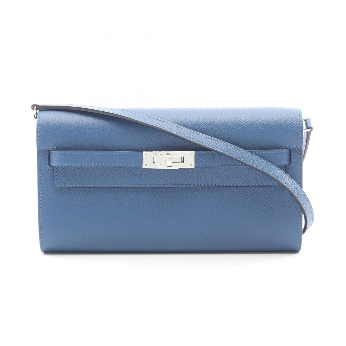 Hermes Shoulder Bag Kelly to Go Blue Tie Long
