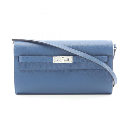Hermes Shoulder Bag Kelly to Go Blue Tie Long