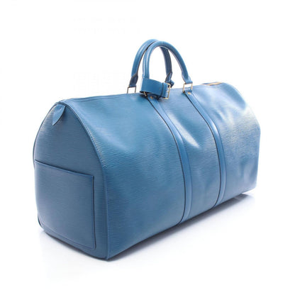 Louis Vuitton Boston Bag Keepall 55 Toledo Blue Leather — view 2