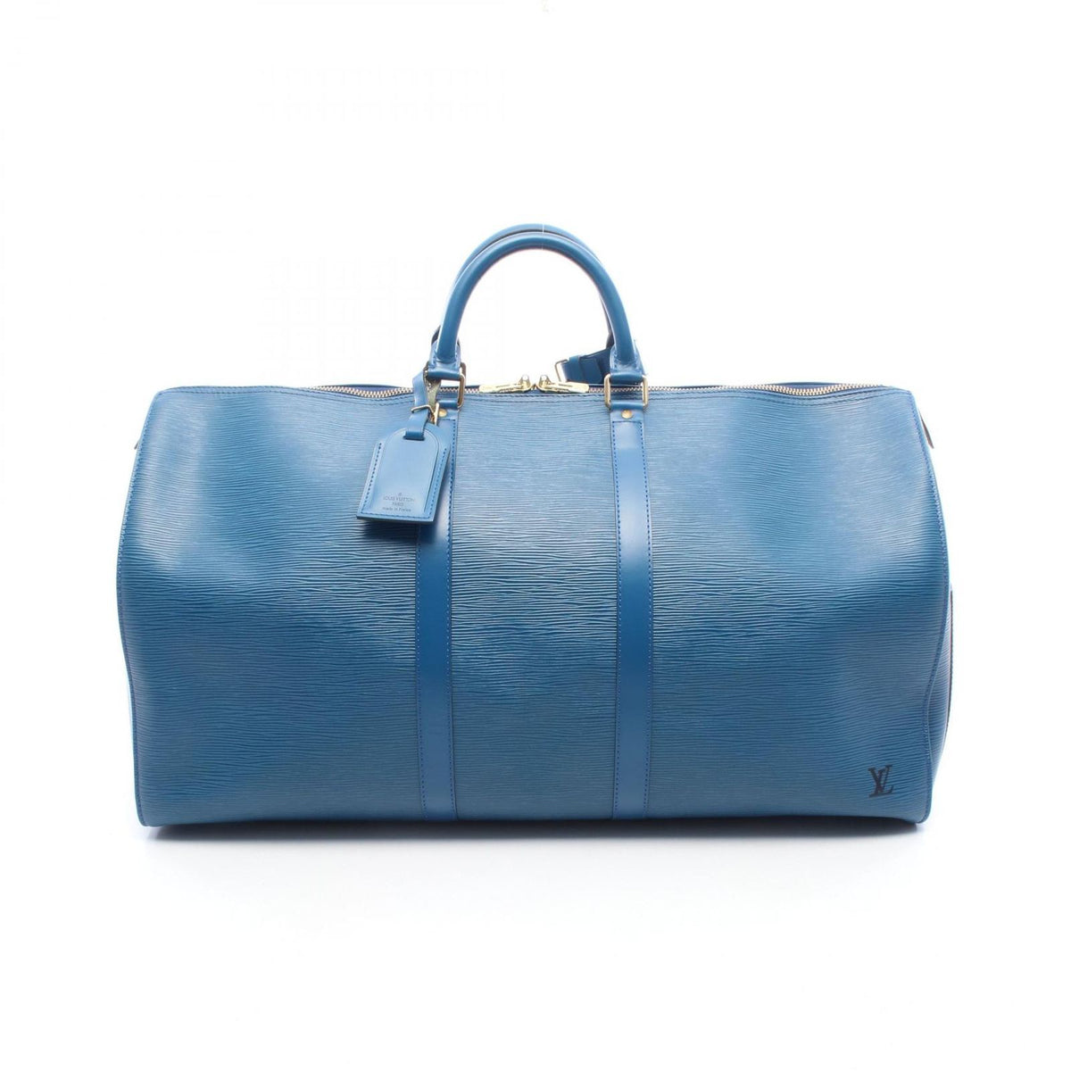 Louis Vuitton Boston Bag Keepall 55 Toledo Blue Leather