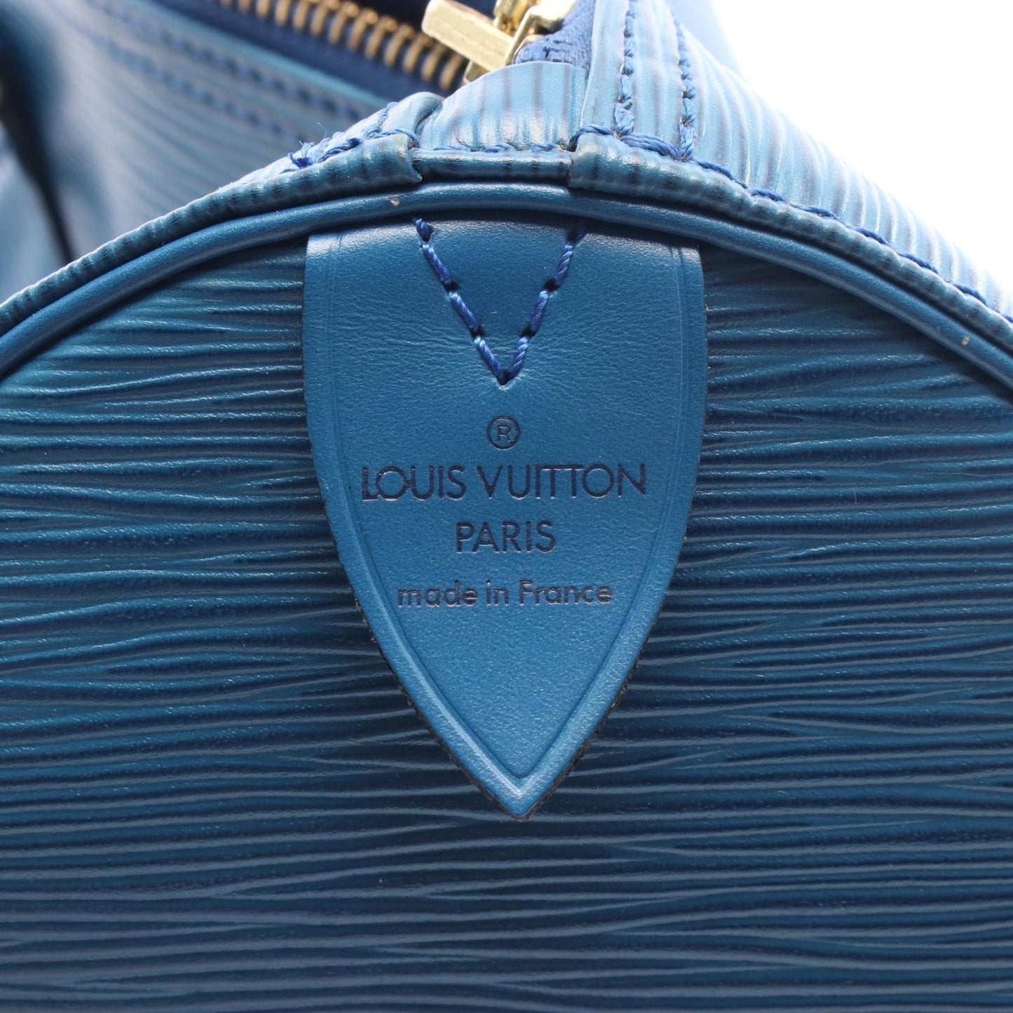 Louis Vuitton Boston Bag Keepall 55 Toledo Blue Leather — view 4