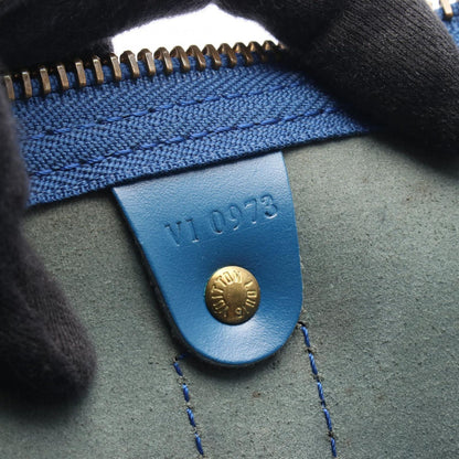 Louis Vuitton Boston Bag Keepall 55 Toledo Blue Leather — view 5
