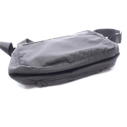 Prada Shoulder Bag Black Nylon Leather Triangle Logo — view 6
