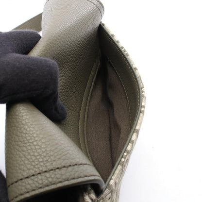 Dior Shoulder Bag Saddle Messenger Mini Oblique Khaki Ivory Canvas Leather — view 8