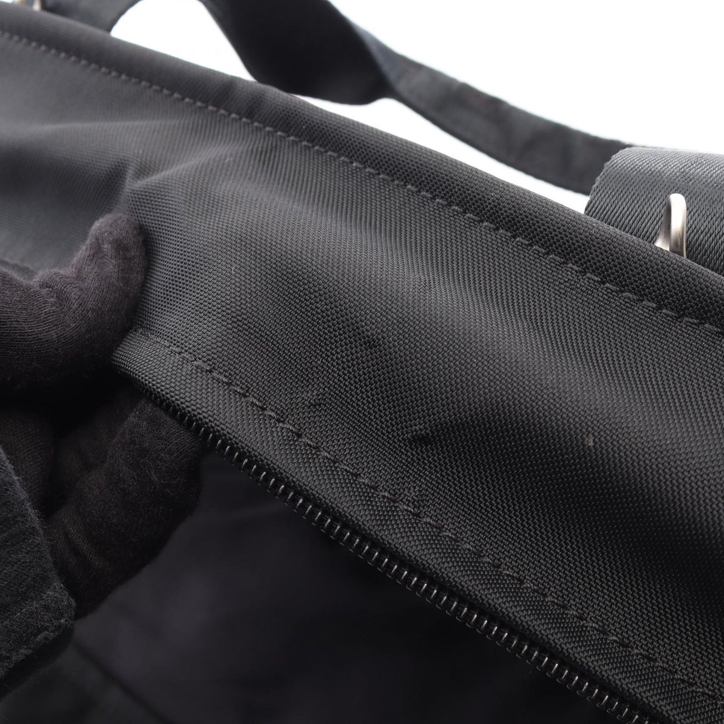 Chanel Tote Sports Line Black Wool Leather Mini Boston Bag — view 6