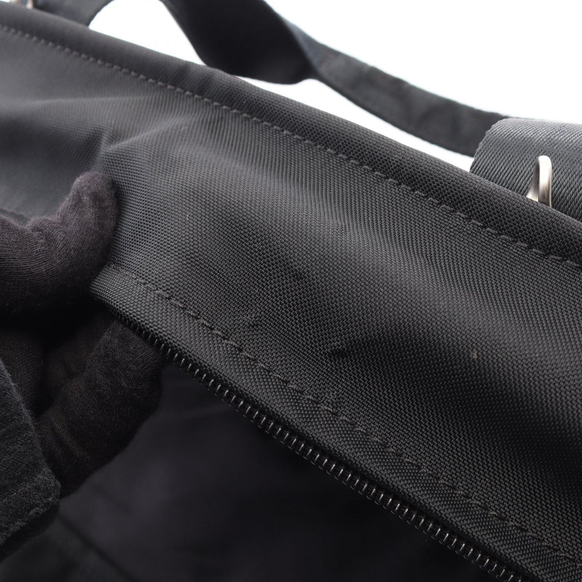 Chanel Tote Sports Line Black Wool Leather Mini Boston Bag — view 6