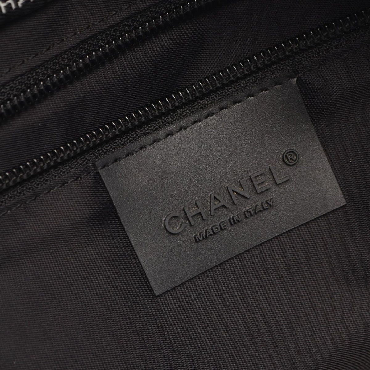 Chanel Tote Sports Line Black Wool Leather Mini Boston Bag — view 4