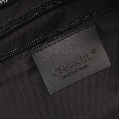 Chanel Tote Sports Line Black Wool Leather Mini Boston Bag — view 4
